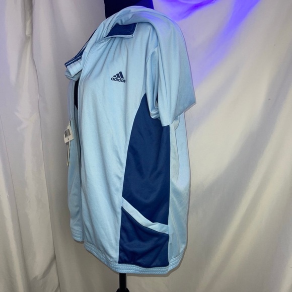 NWT ADIDAS Women’s Tech Mesh Jacket in Altitude/Solid Blue Sz.XL - Picture 5 of 12